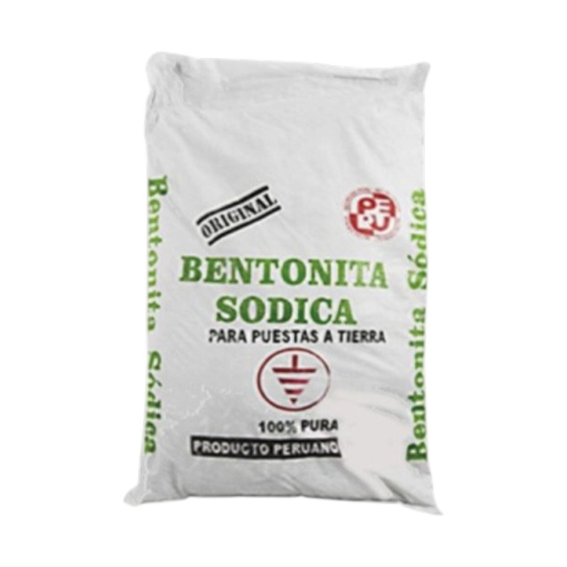 Saco de bentonita sódica de 30 kg para tratamiento de pozo a tierra y reducción de resistencia del terreno